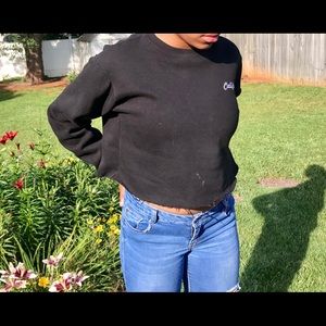 cropped sweatshirt